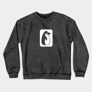 Adélie penguin, minimal style art for learners and explorers in white ink Crewneck Sweatshirt